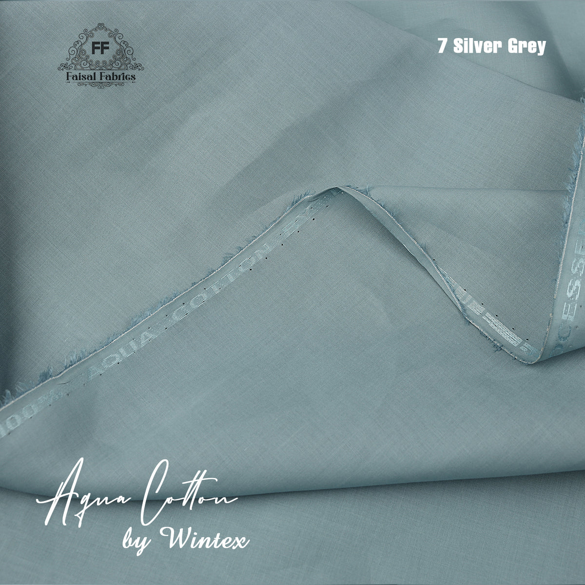 Aqua Cotton | Silver Grey